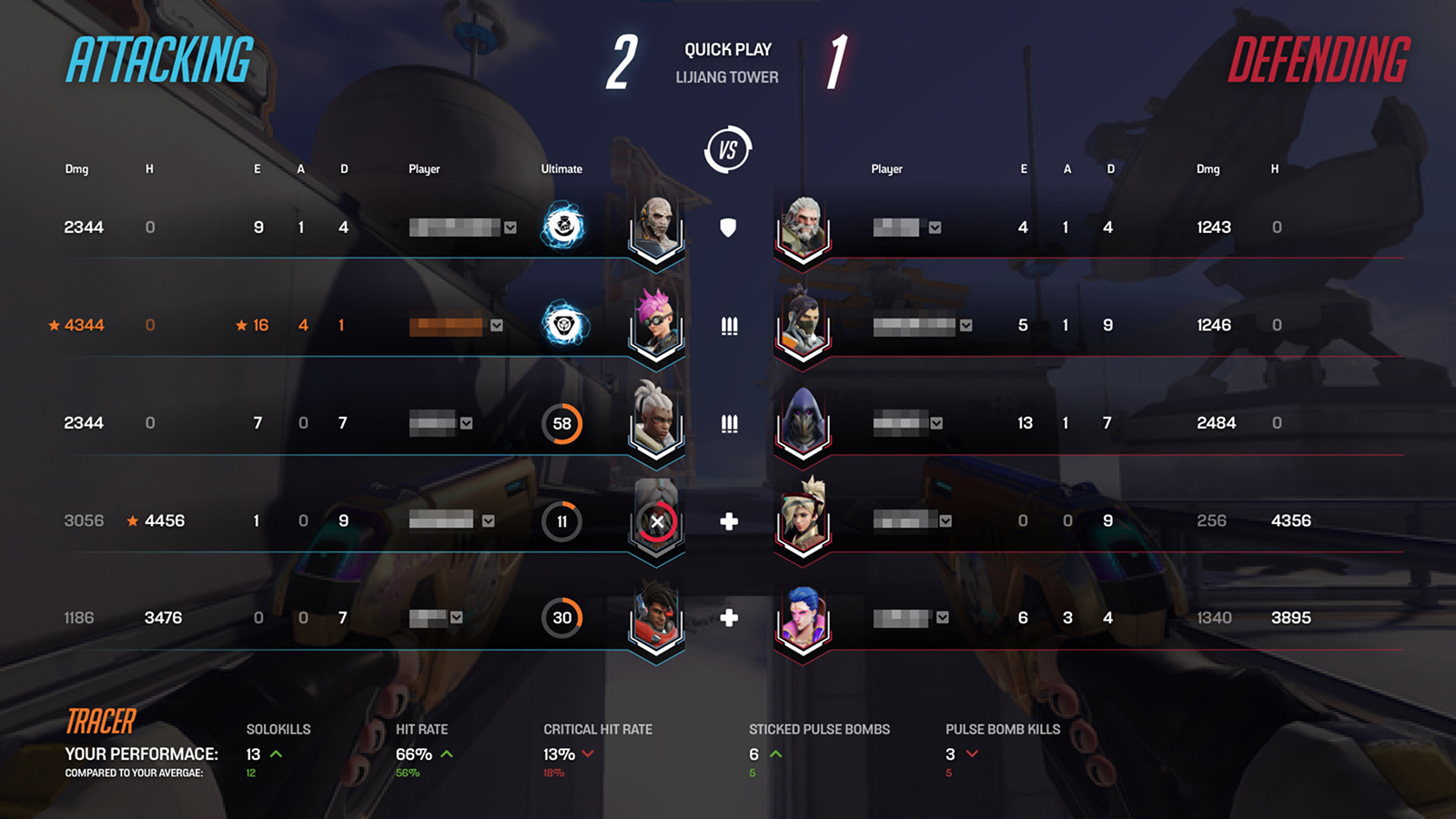 Redesigned Overwatch 2 scoreboard concept