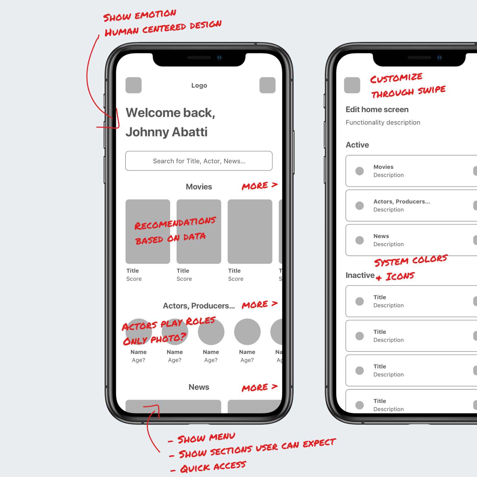 Rotten Tomatoes wireframe exploration