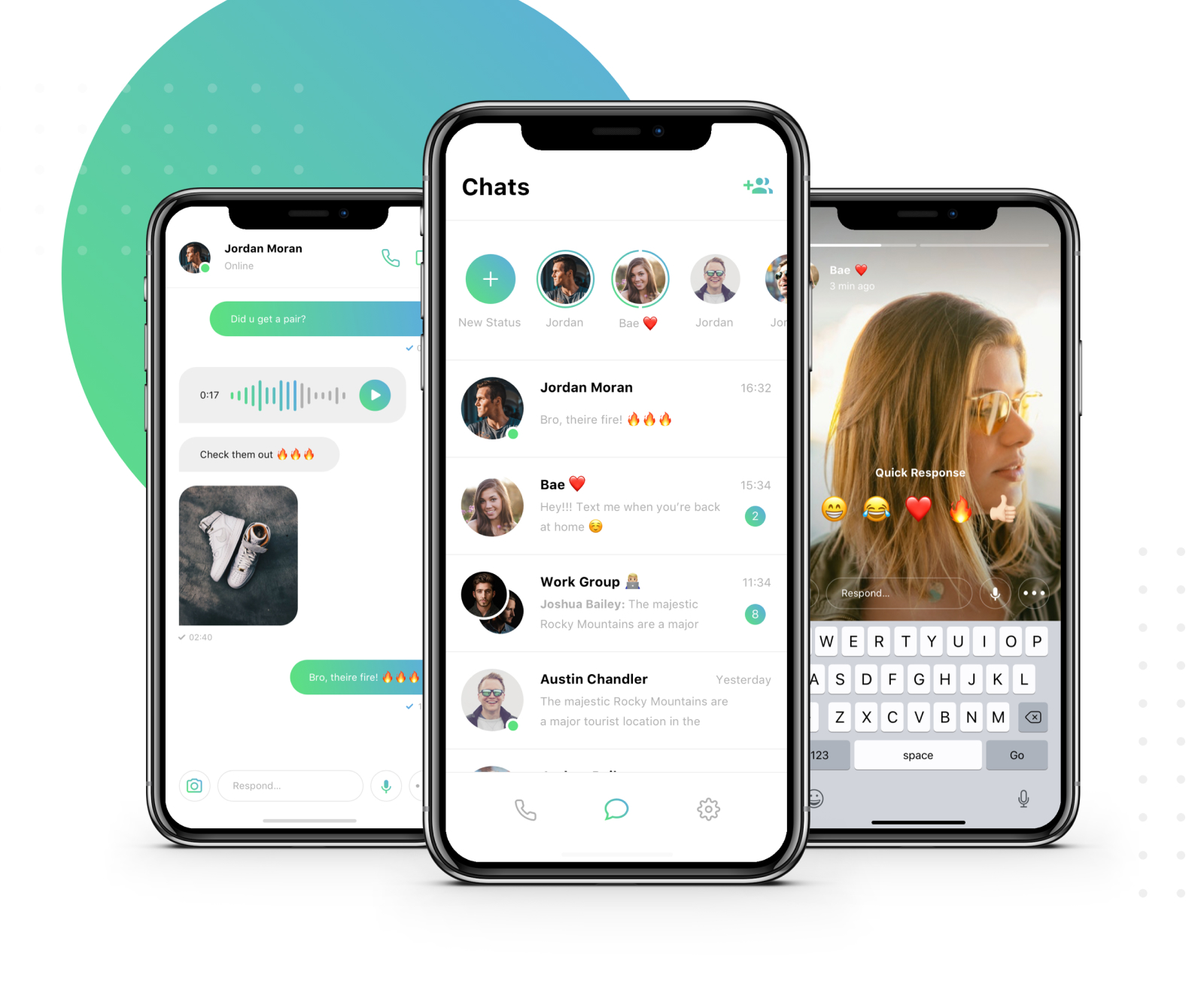 WhatsApp redesign presentation screens